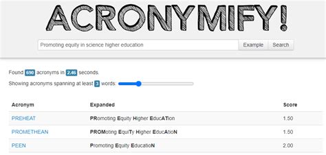 short acronym generator